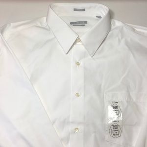 Men’s Van Heusen Poplin Fitted 17 1/2 36/37 White